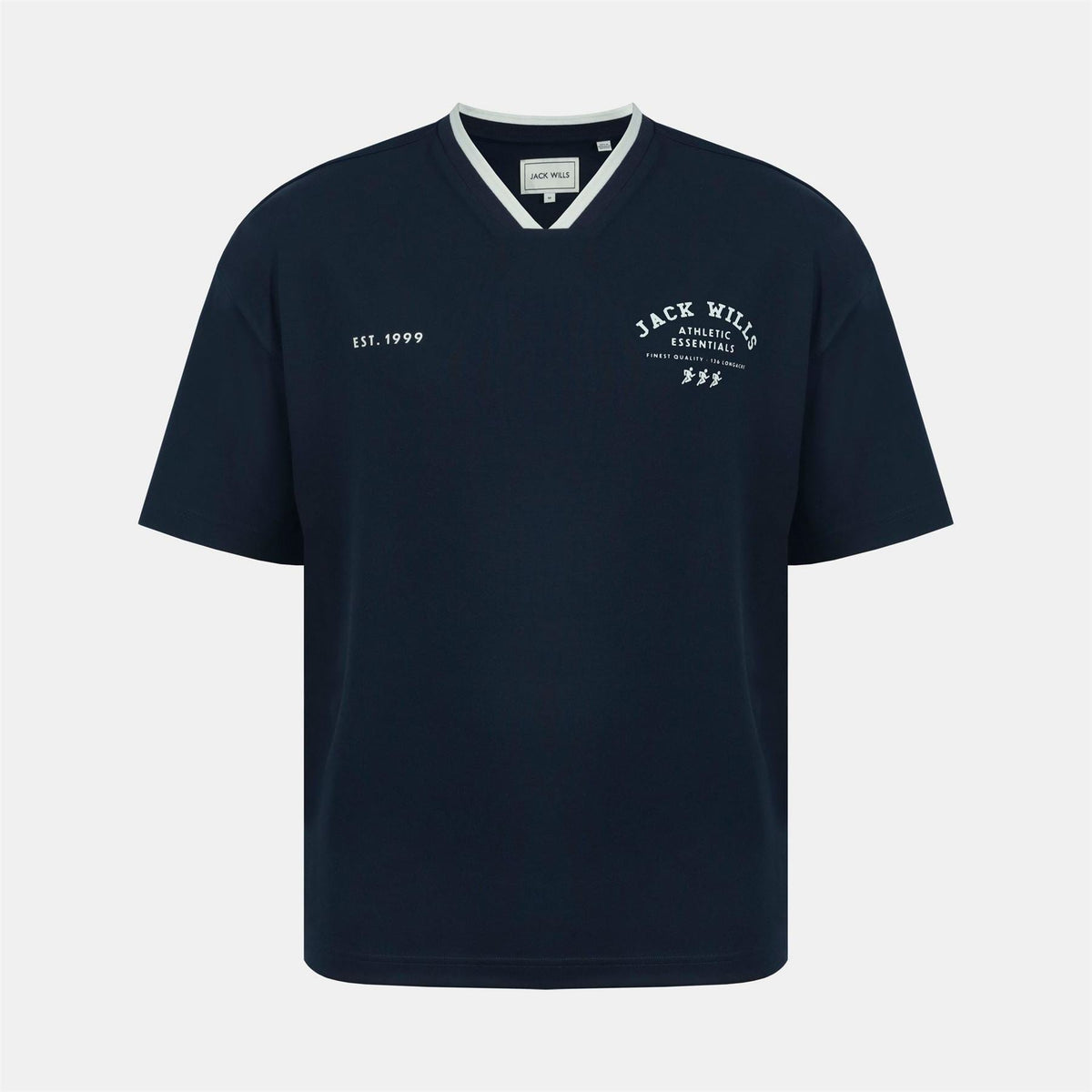 Jack Wills V Neck Short Sleeve Oversized T Shirt