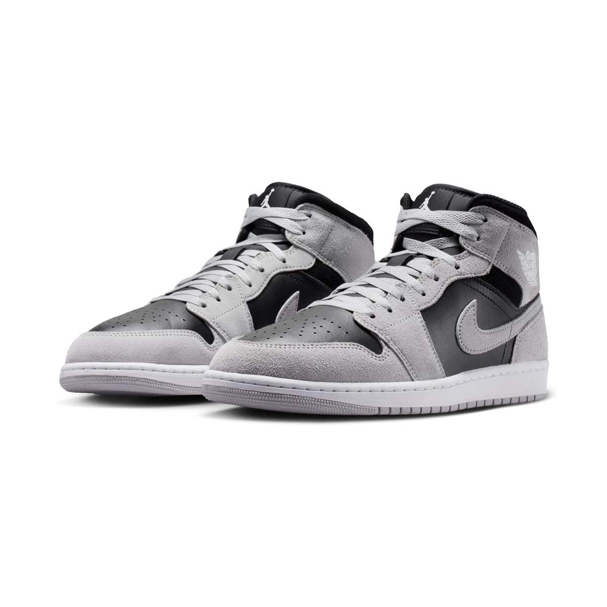 Air Jordan 1 Mid 'Light Smoke Grey Black' Men's Shoes