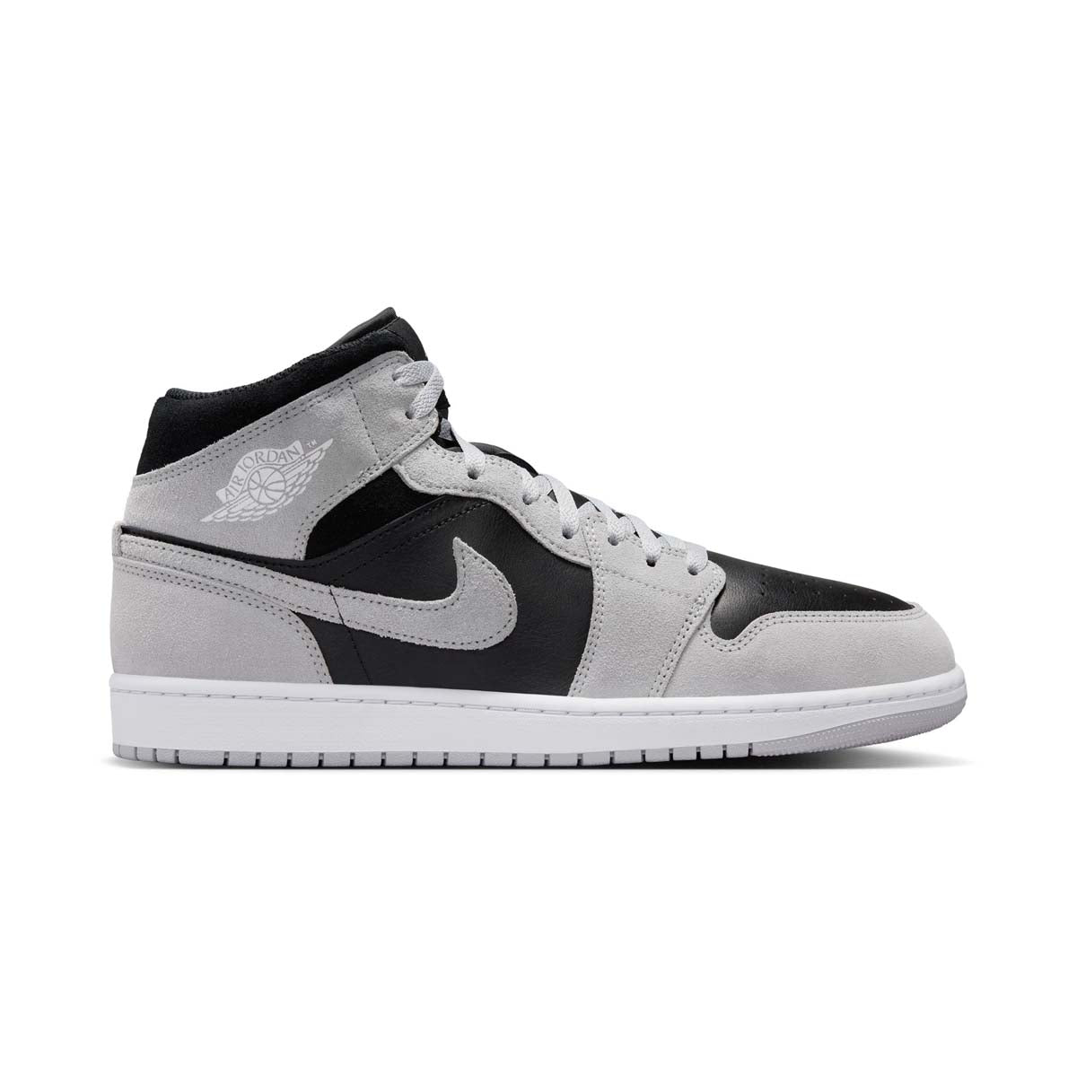 Air Jordan 1 Mid 'Light Smoke Grey Black' Men's Shoes