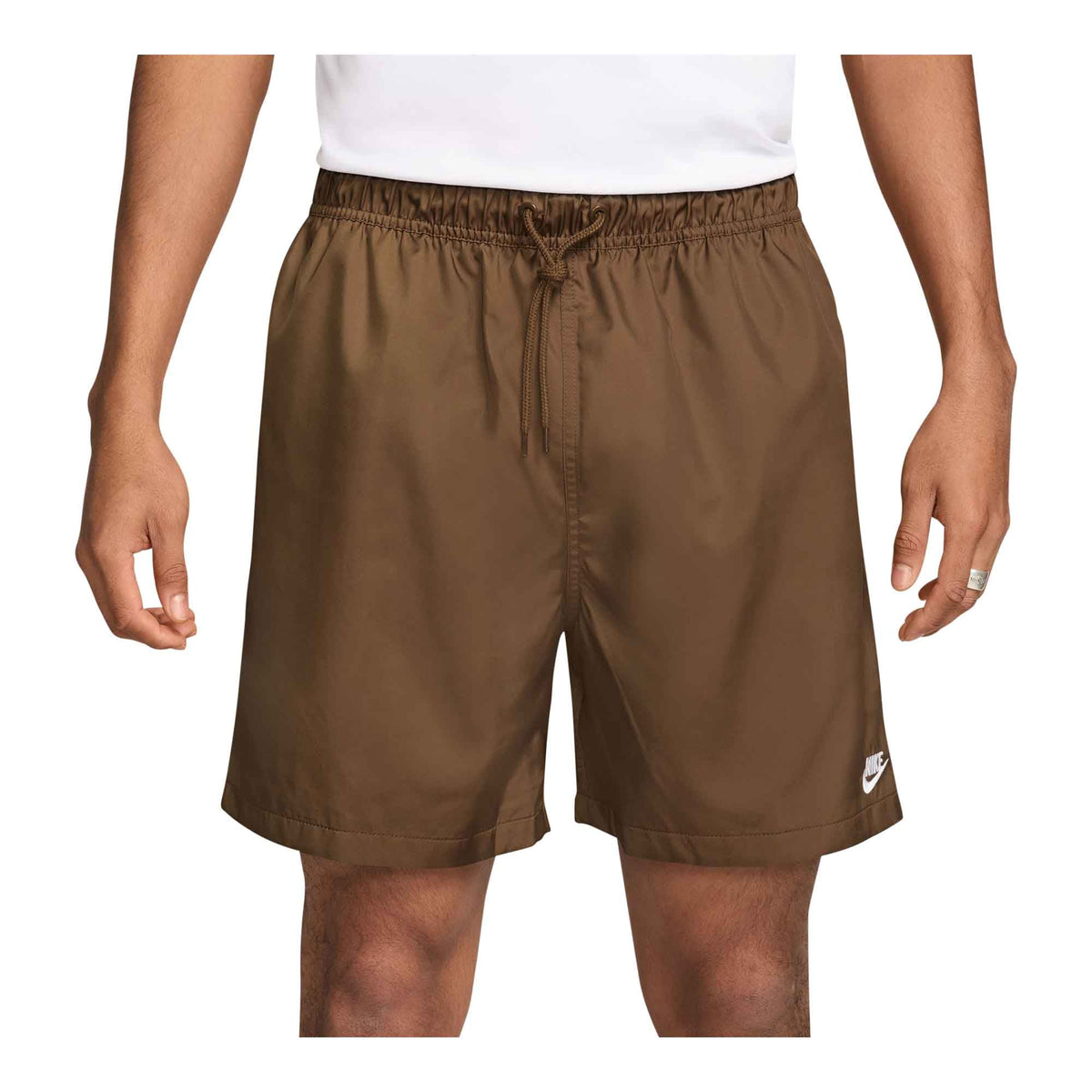 Nike Club Mens Woven Flow Shorts with Pockets (Khaki Brown)
