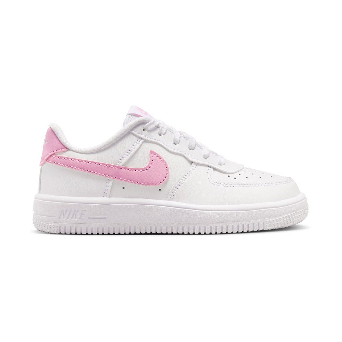 Nike Force 1 Low 'White Pink Rise' Little Kids' Shoes