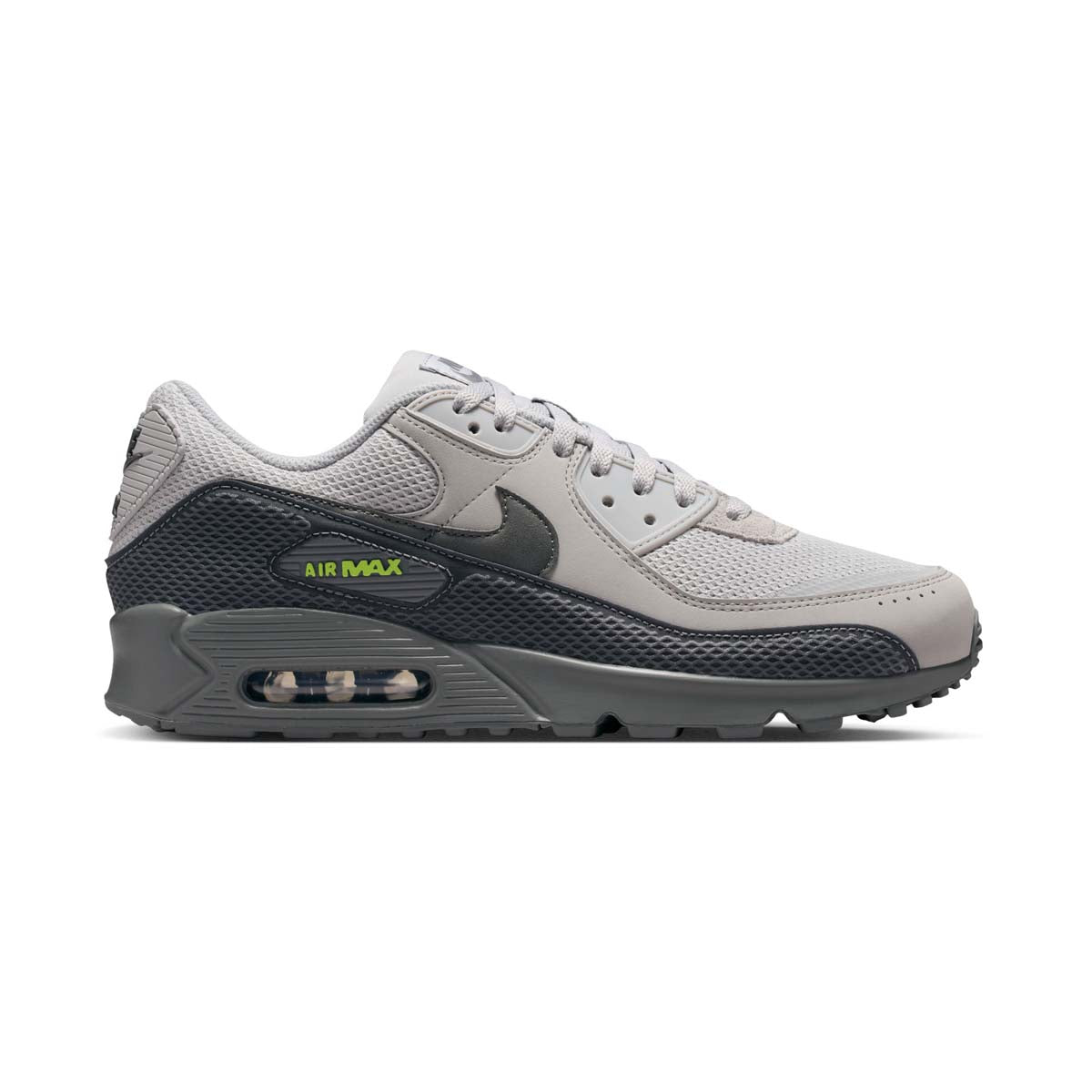Nike Air Max 90 Premium 'Light Smoke Grey Volt' Men's Shoes