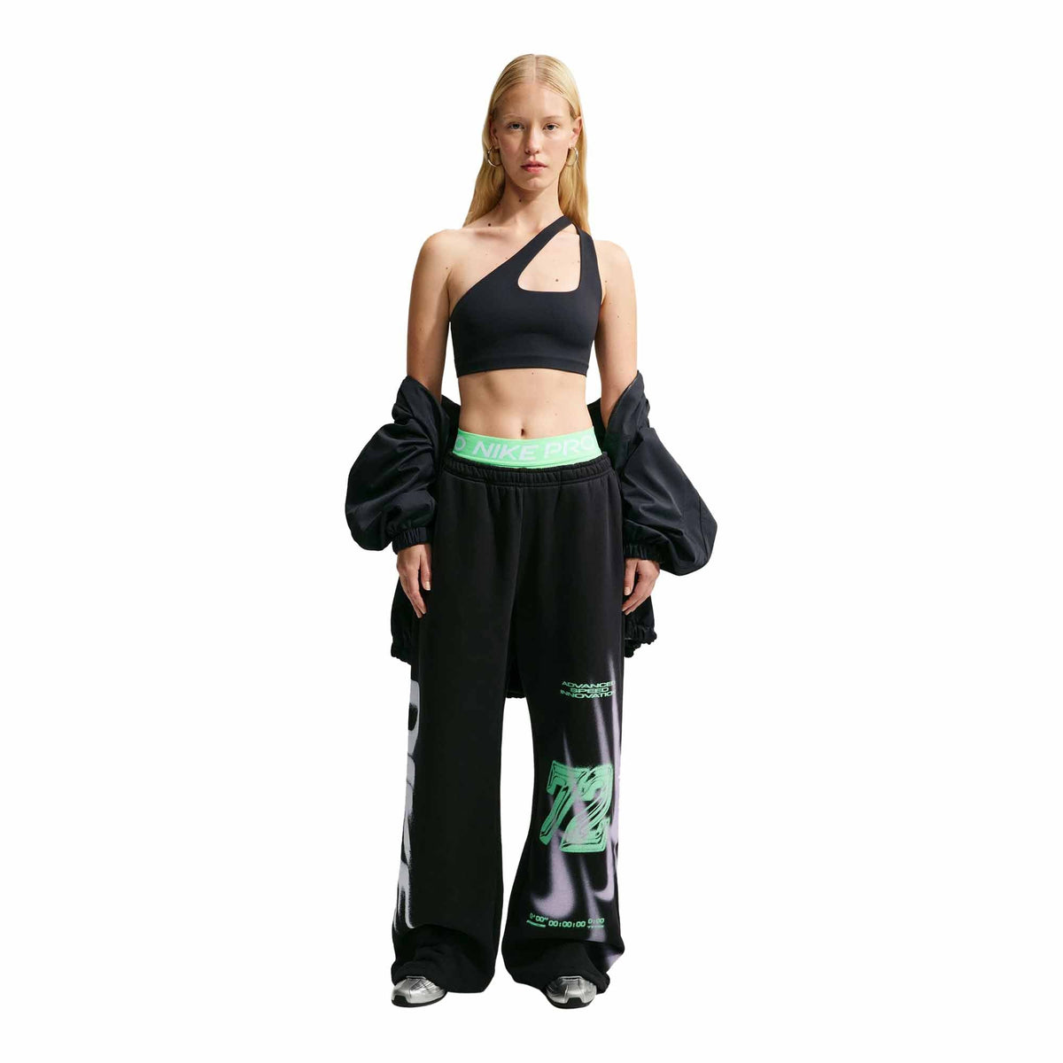Nike Studio Fleece Medium Weight Women's Oversized High-Rise Straight-Leg Graphic Pants