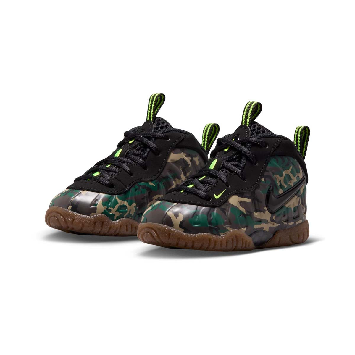 Nike Little Posite Pro Premium 'Black Voltage Green Gum' Baby/Toddler Shoes