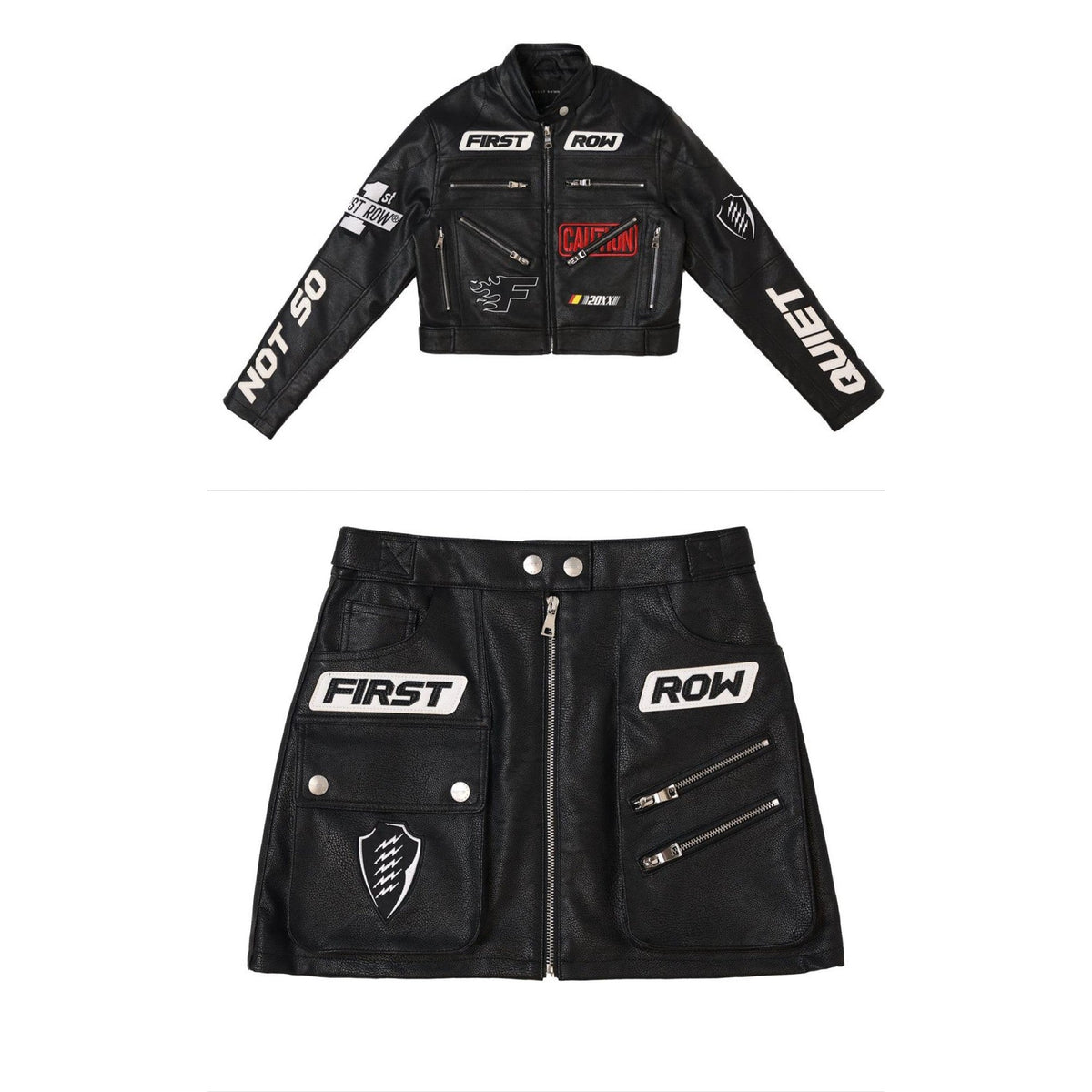 First Row CAUTION NOT SO QUIET RACING JACKET AND SKIRT SET