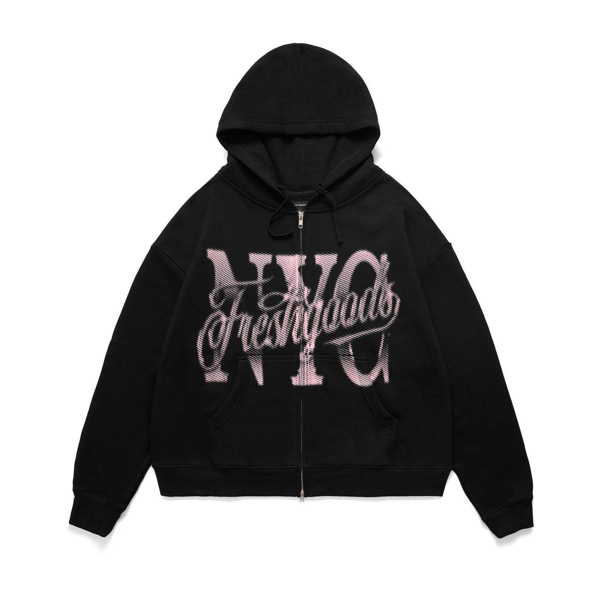 NY Script Zip Up Hoodie (Black)