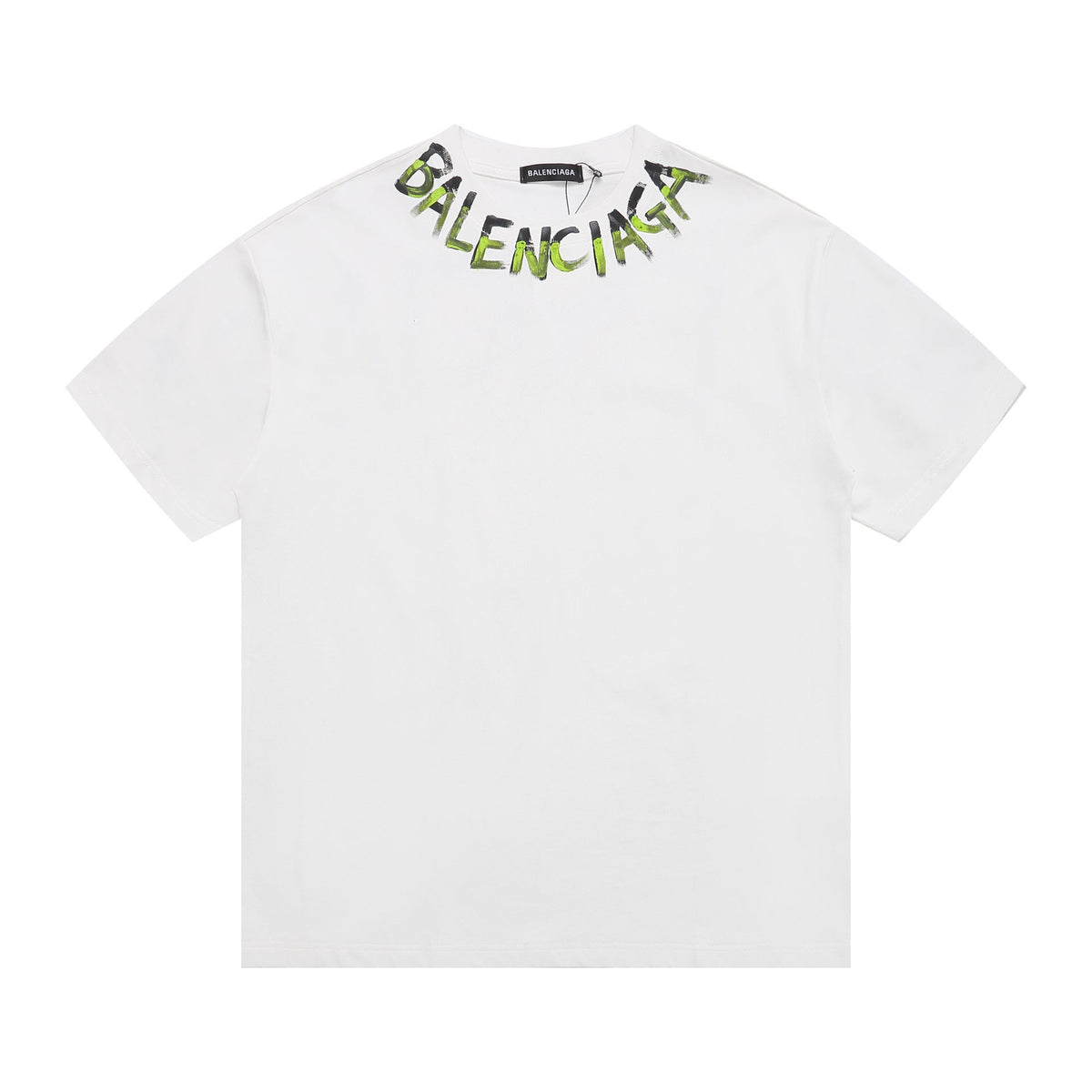 Balenciaga Spray Paint Logo T-Shirt in Black & White