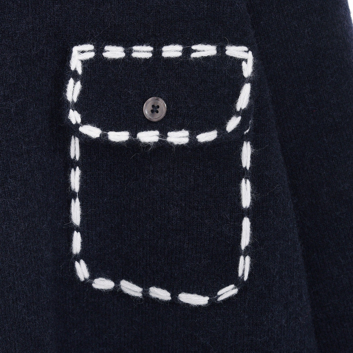 Thom Browne Men's Four-Bar Wool Coat