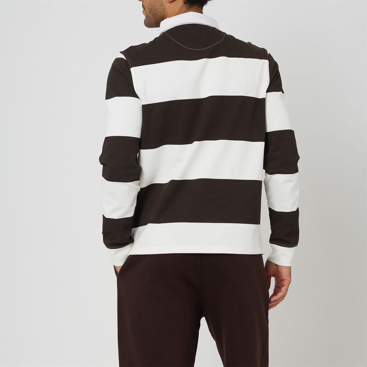 Brave Soul Long Sleeve Rugby Polo Shirt