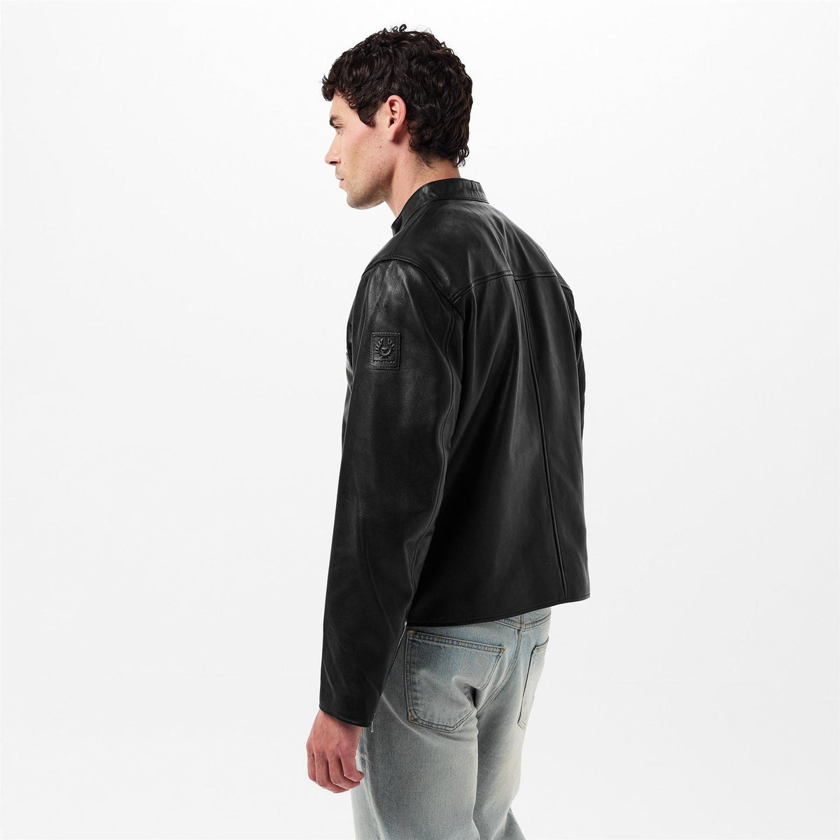 Belstaff Mens Track Racer Leather Tailored Fit Jacket