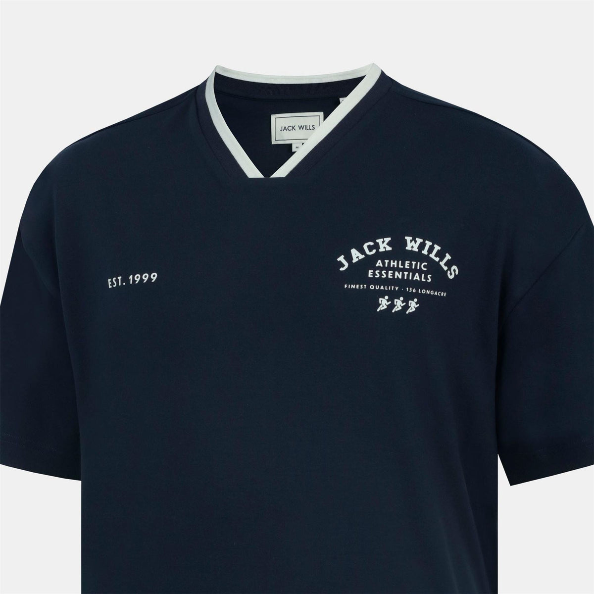 Jack Wills V Neck Short Sleeve Oversized T Shirt