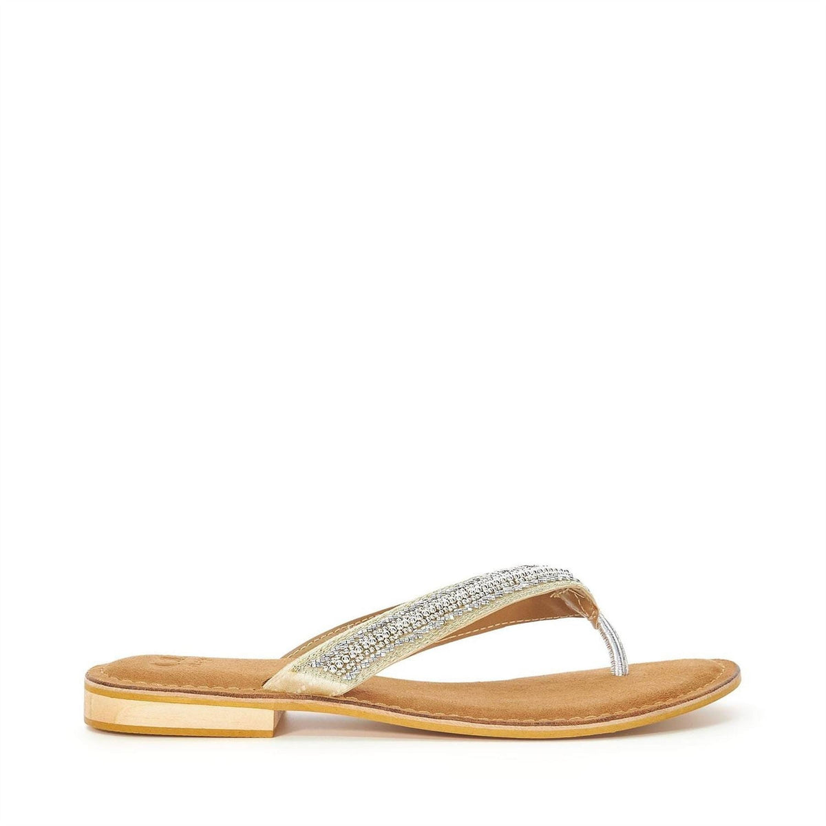 Dune Beaded Toe Post Sandals