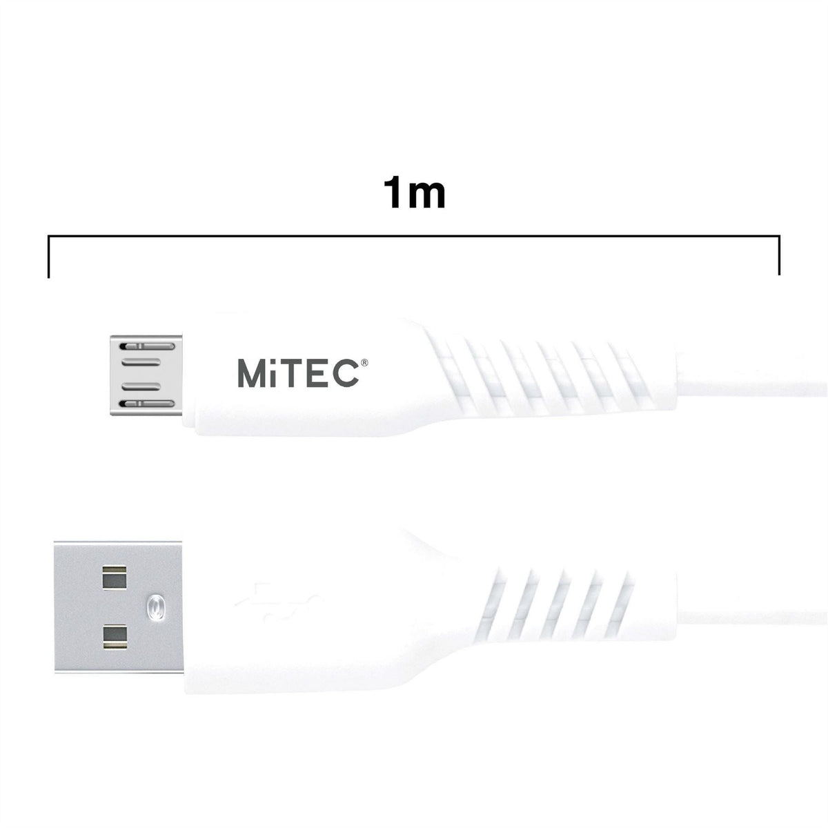 MiTEC 1M MICRO USB CABLE WHITE
