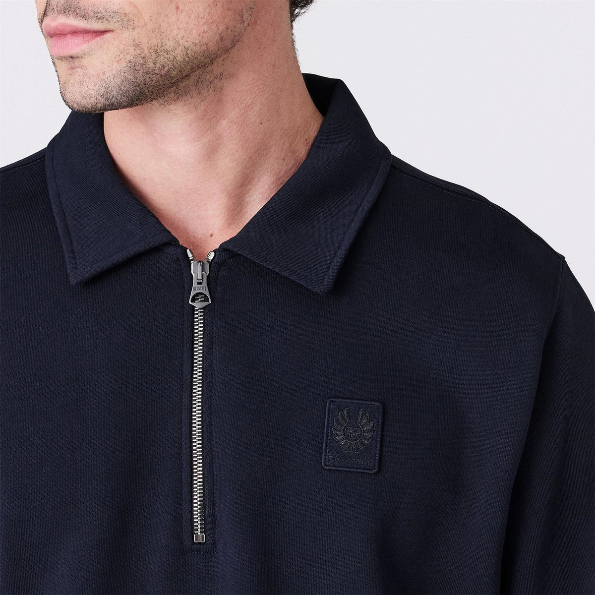 Belstaff Mens Curator Quarter Zip Fleece