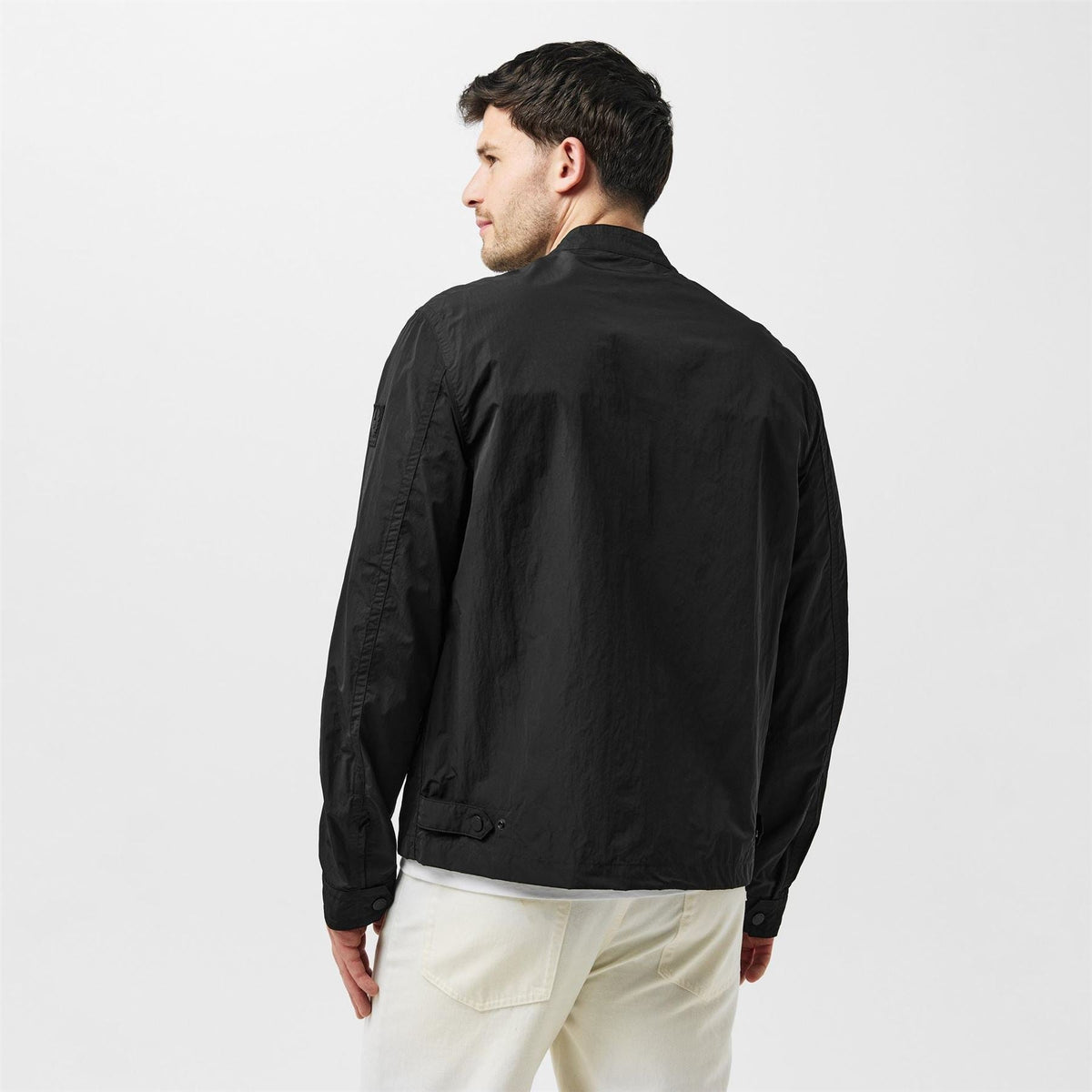 Belstaff Mens Walkham Long Sleeve Full Zip Bomber Jacket