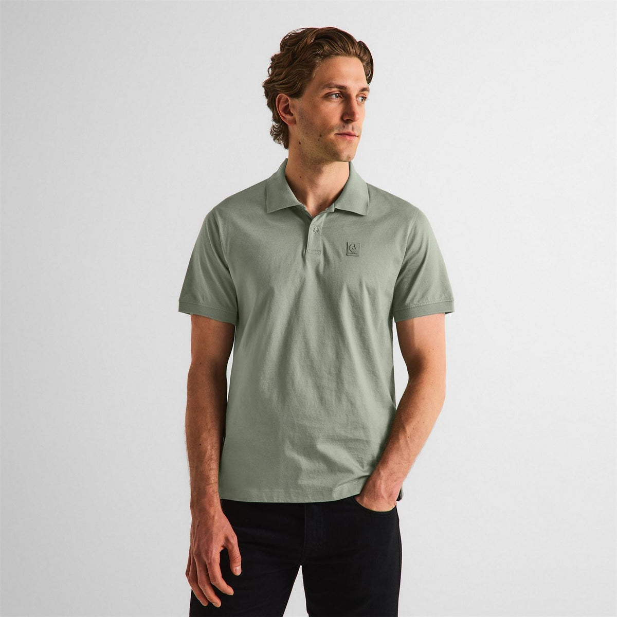 Belstaff Mens Steel Short Sleeve Polo Shirt