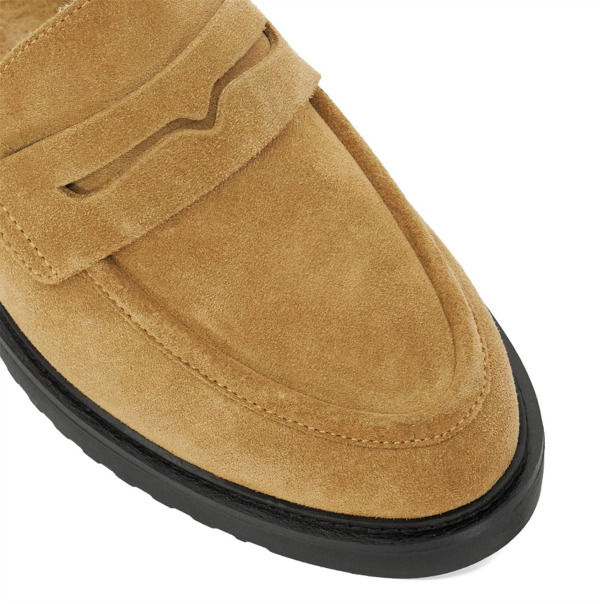 Dune Lo Garfeld Moc Toe Penny Loafers