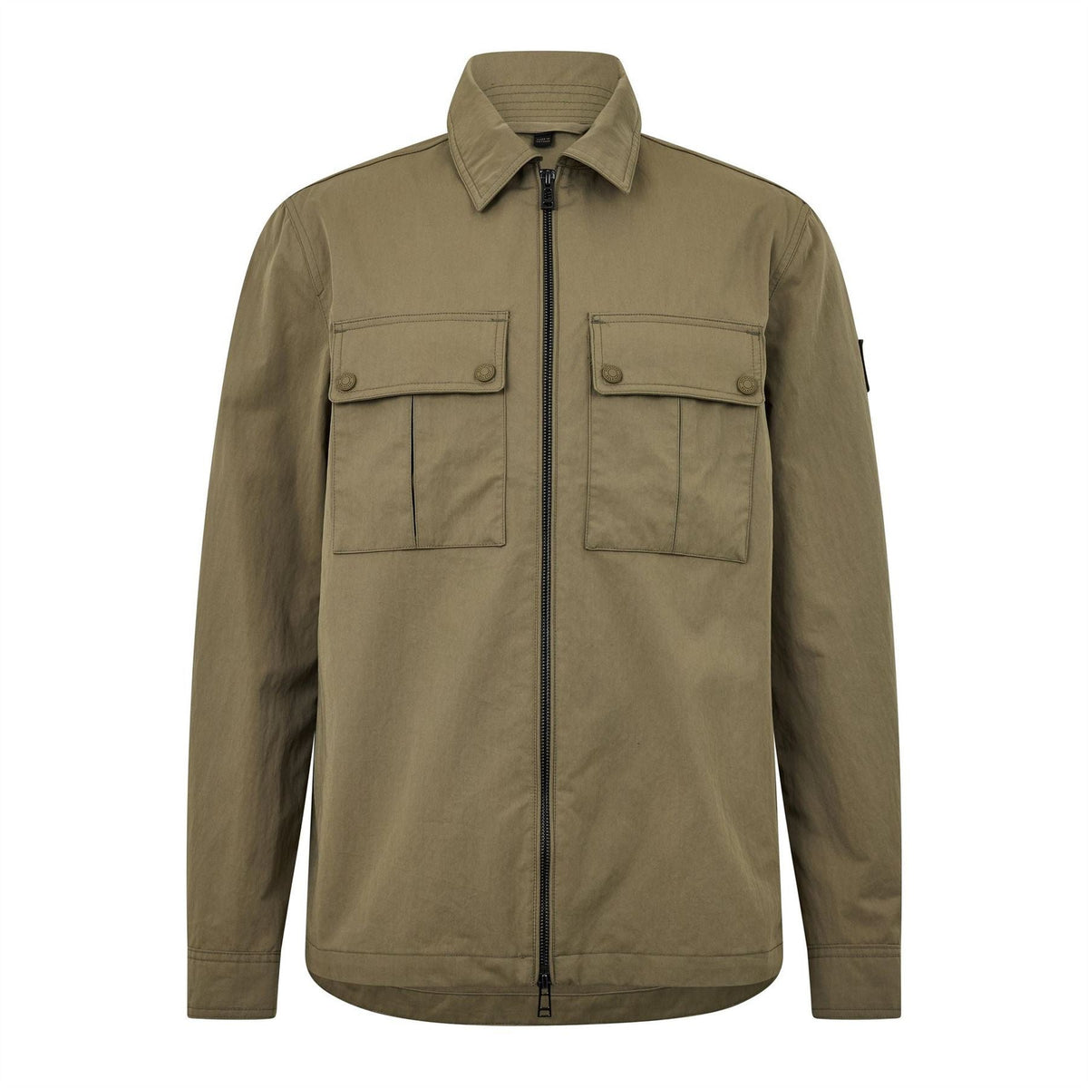 Belstaff Mens Stride Zip Collar Long Sleeve Overshirt