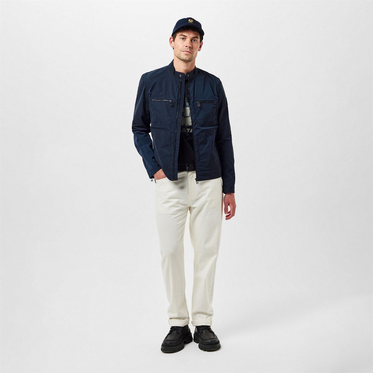 Belstaff Mens Weather Resistant Bomber Jacket