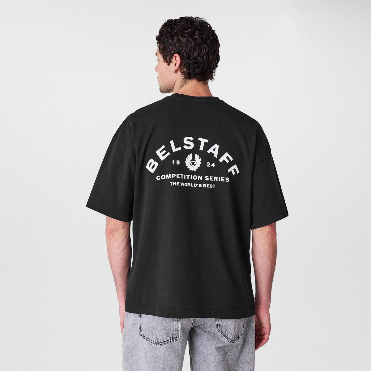 Belstaff Mens Drop Shoulder Oversized T Shirt
