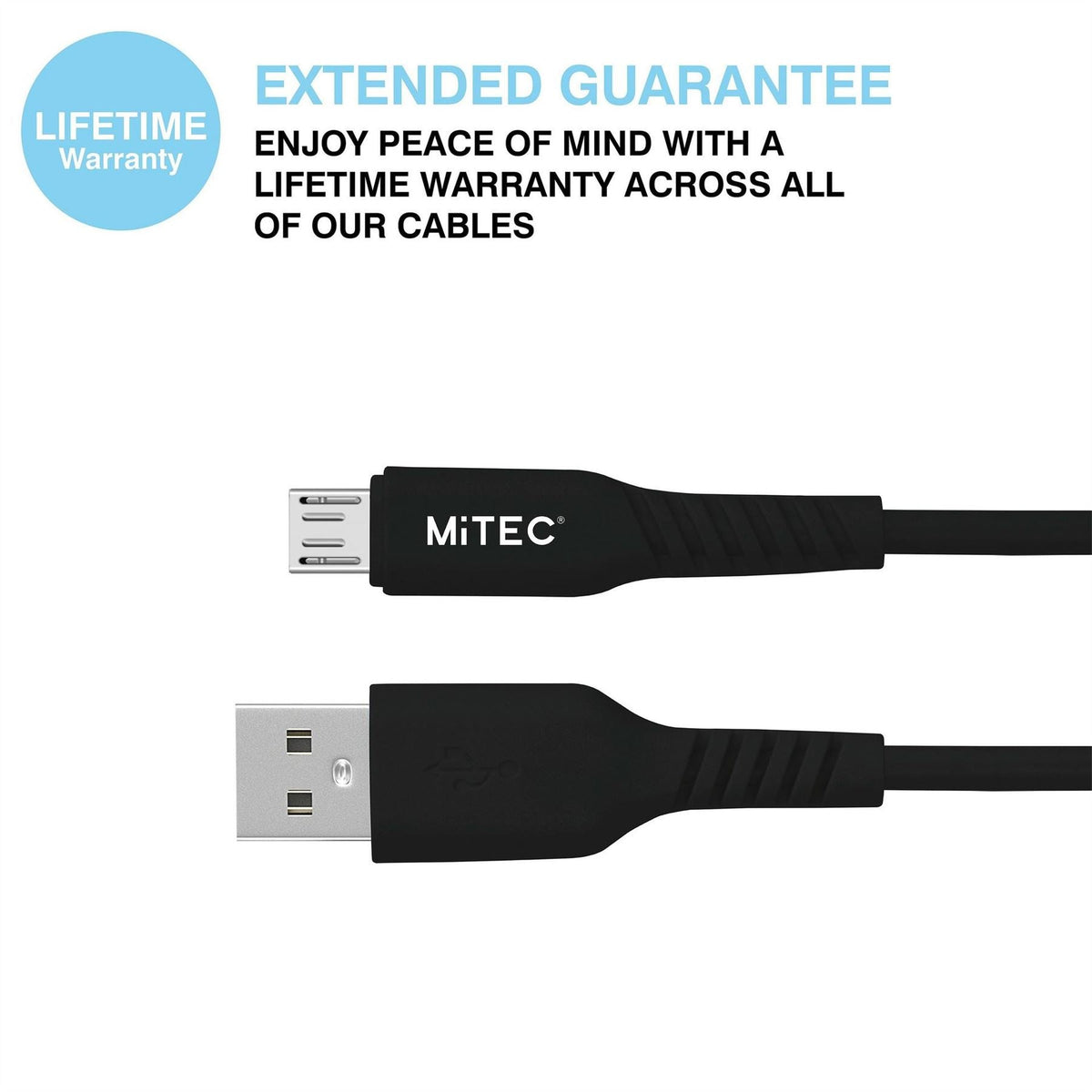 MiTEC 1M MICRO USB CABLE BLACK